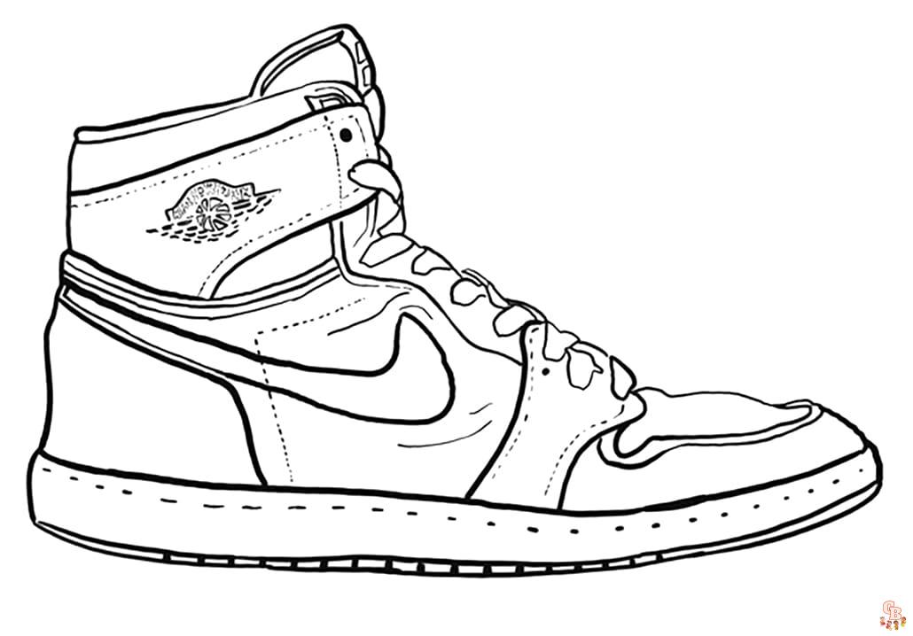 Jordan Shoes Coloring Pages 2