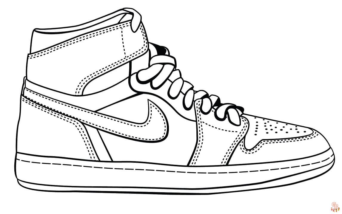 Jordan Shoes Coloring Pages 4