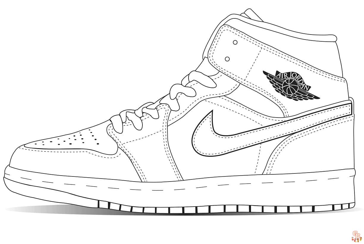 Jordan Shoes Coloring Pages 5