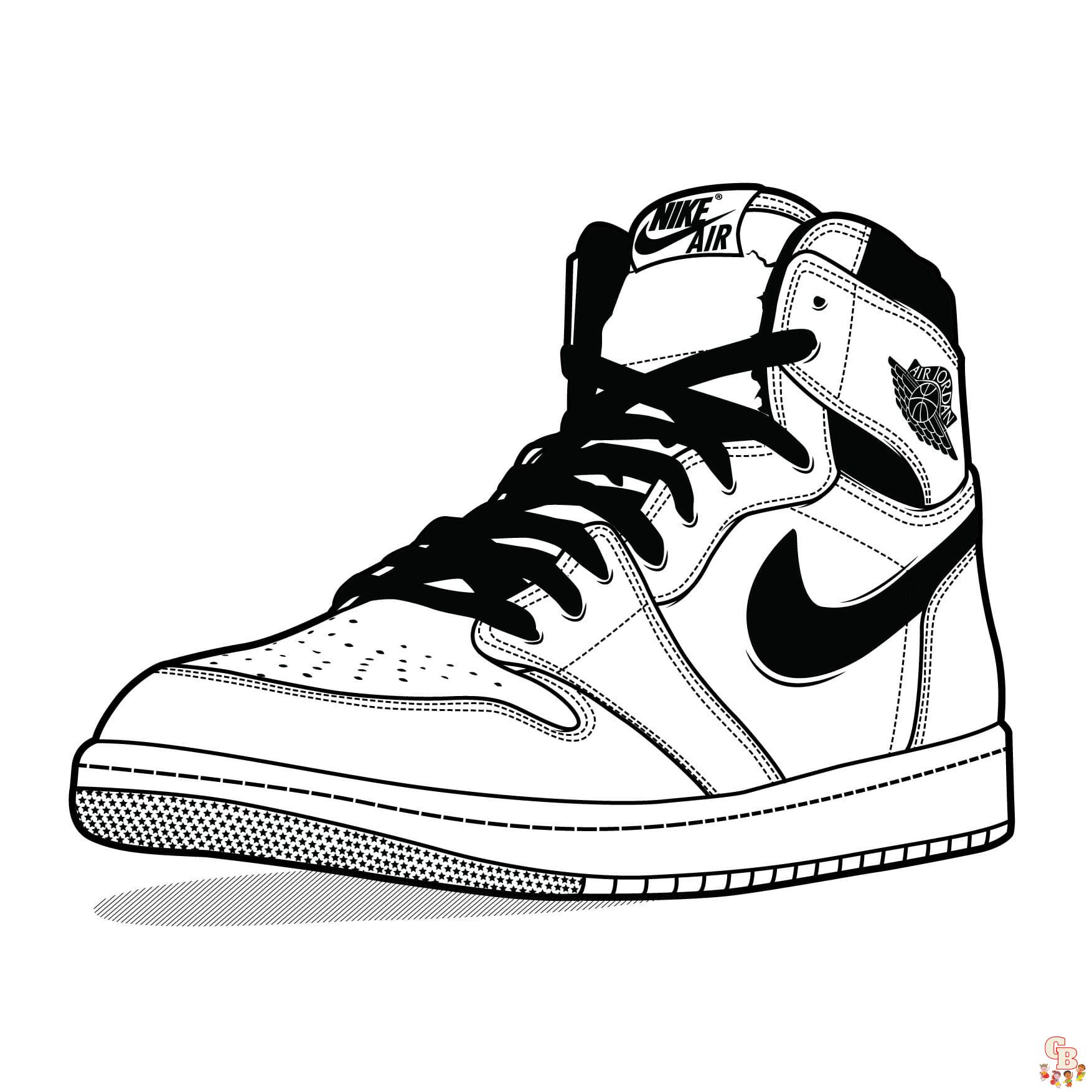 Jordan Shoes Coloring Pages 6