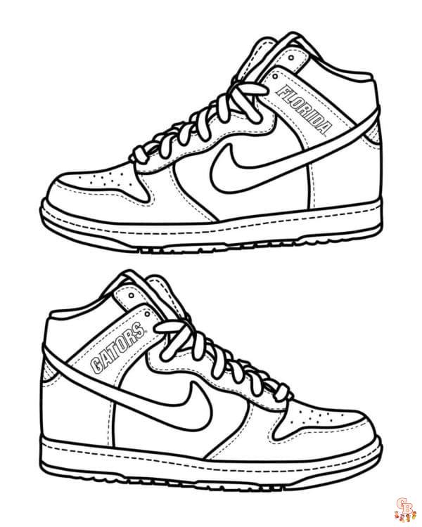 Jordan Shoes Coloring Pages 7