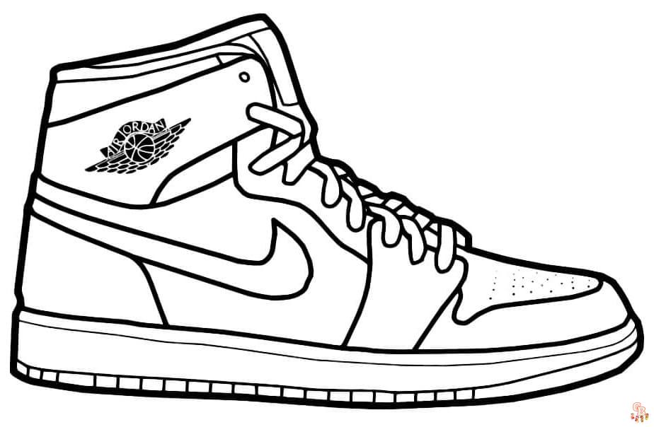 Jordan Shoes Coloring Pages 8