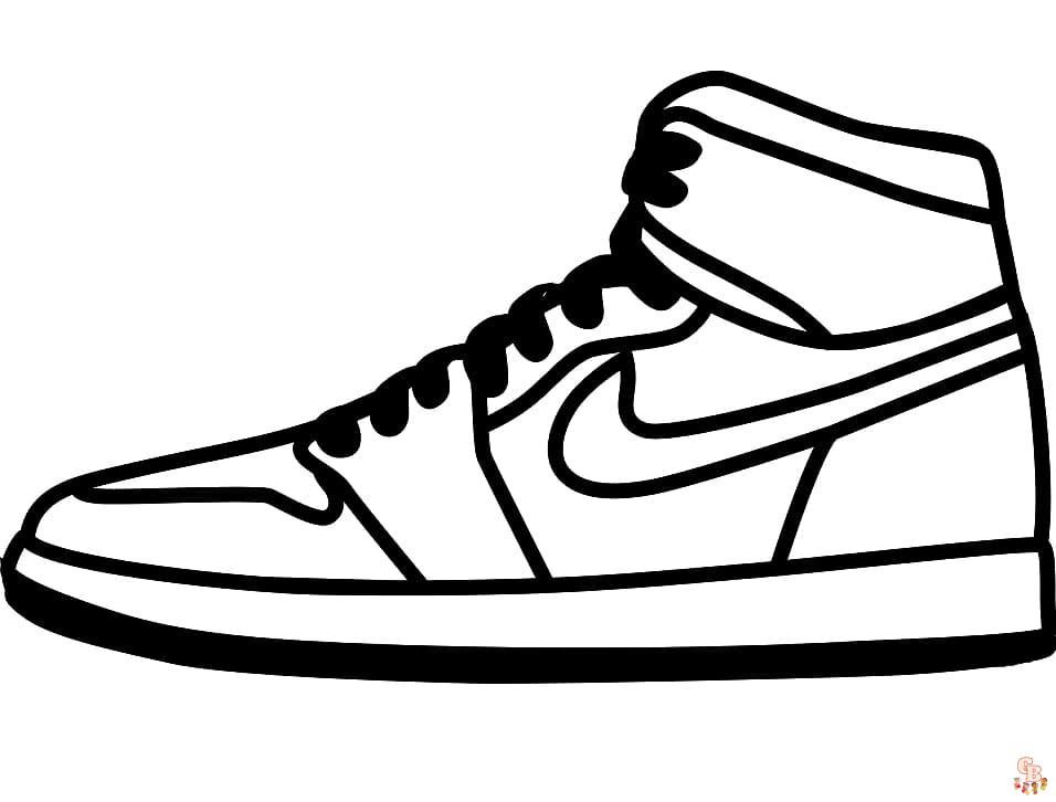 Jordan Shoes Coloring Pages 9