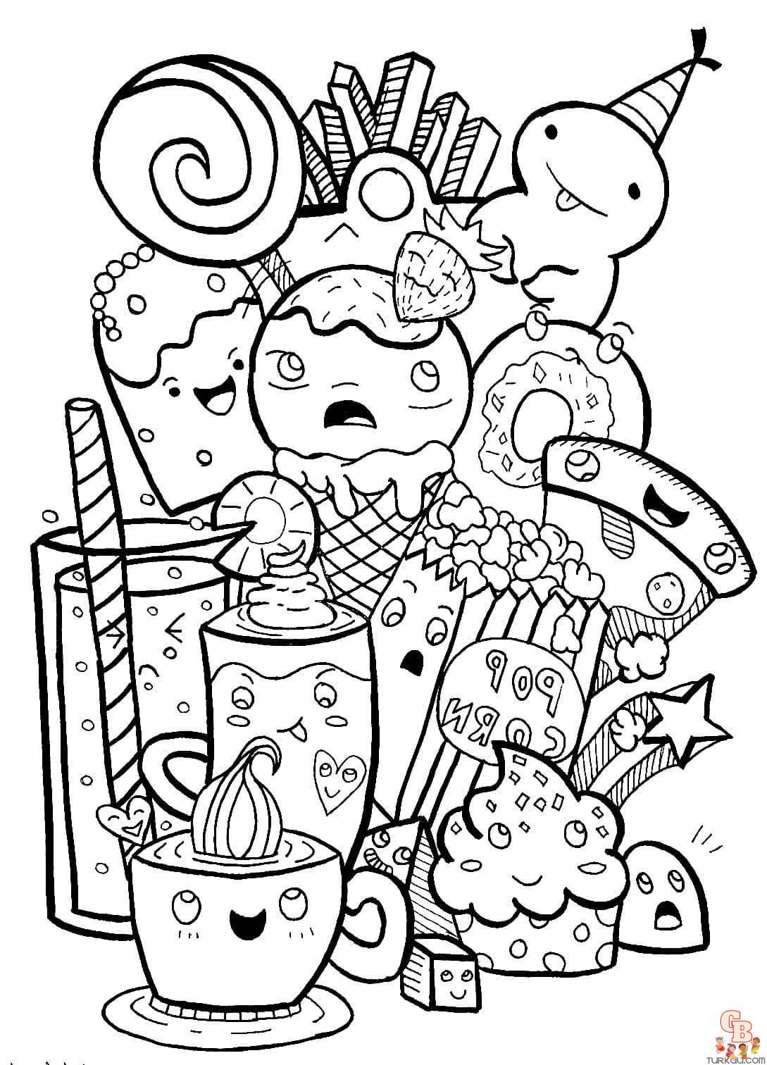 Kawaii Food Coloring Pages 5