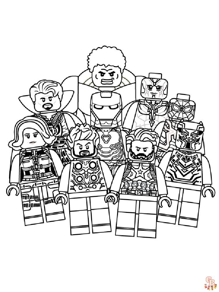 Lego Avengers Coloring Pages 11