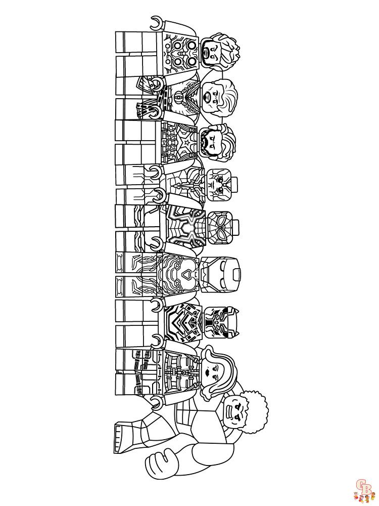 Lego Avengers Coloring Pages 12