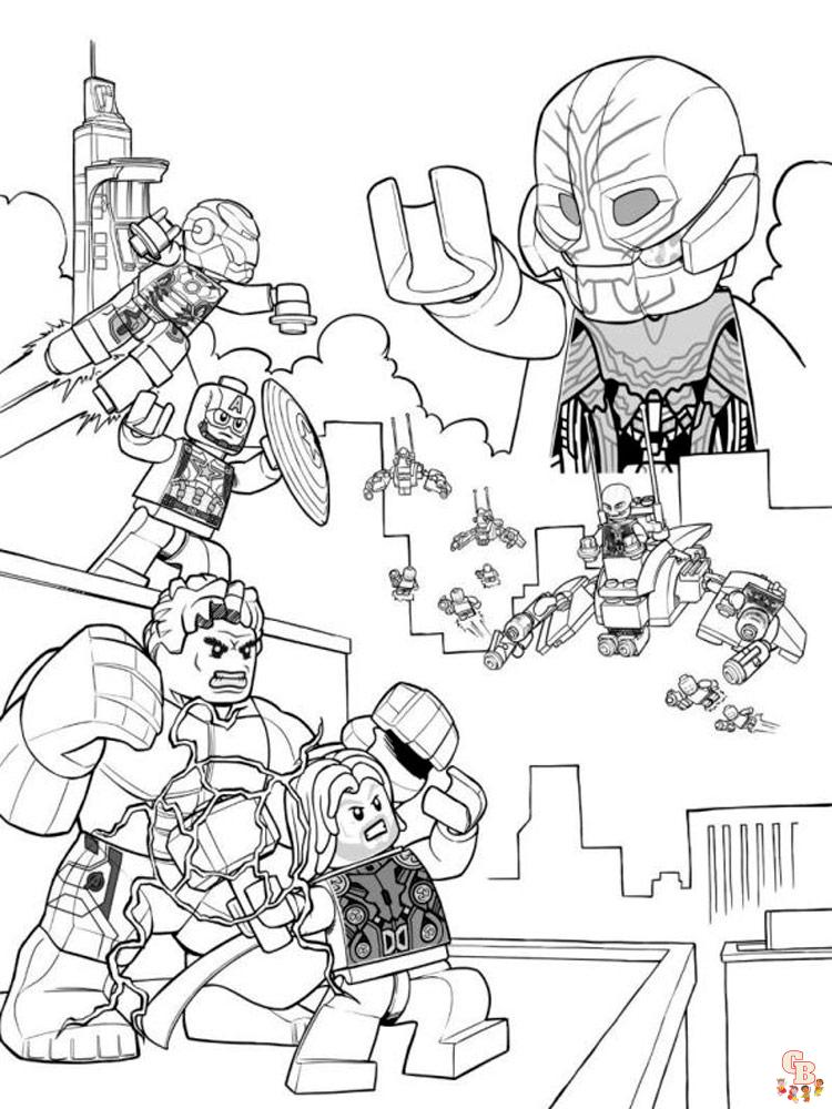 Lego Avengers Coloring Pages 15