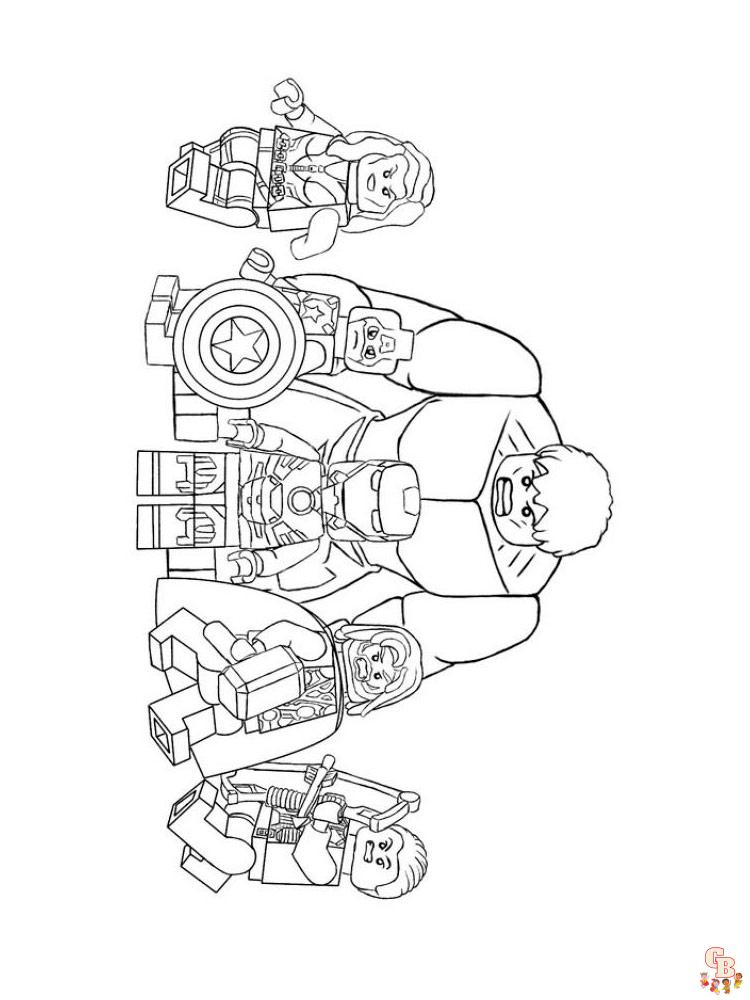 Lego Avengers Coloring Pages 19