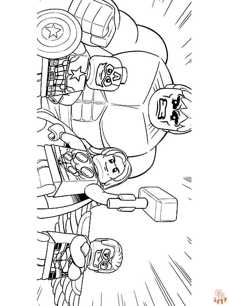Lego Avengers Coloring Pages 23