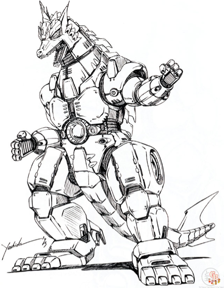 Mechagodzilla Coloring Pages 2