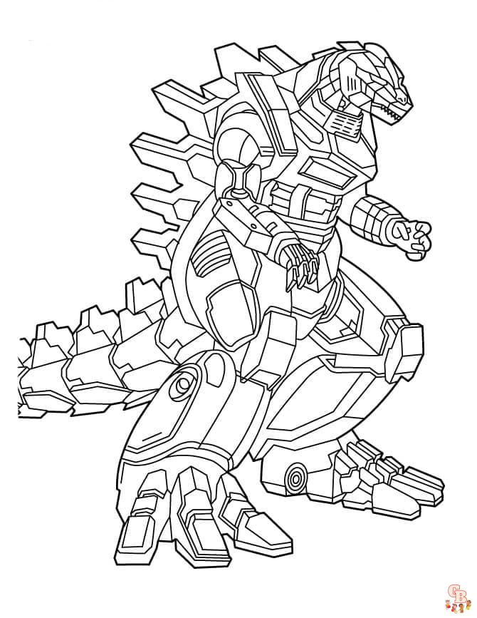 Mechagodzilla Coloring Pages 8