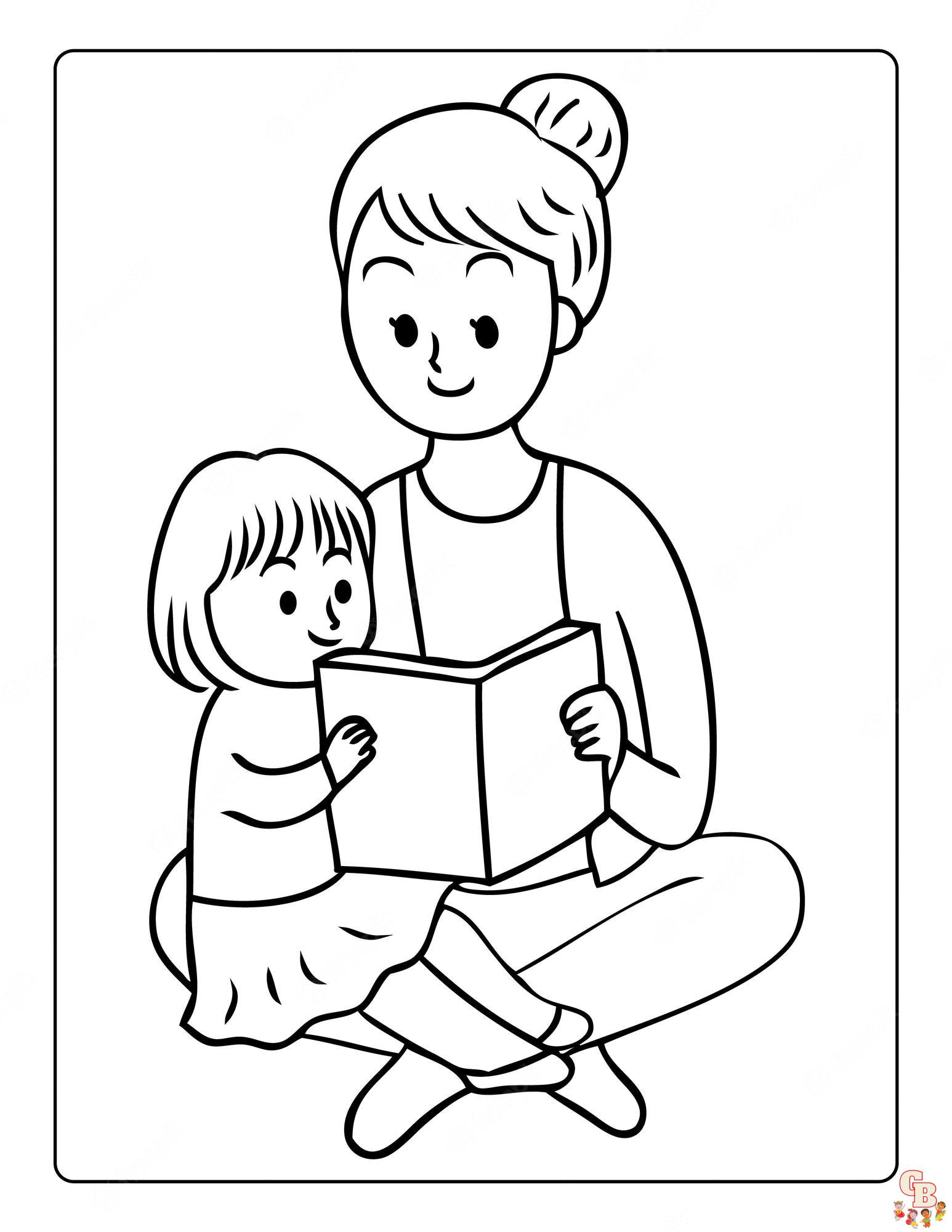 Mommy Coloring Pages 1