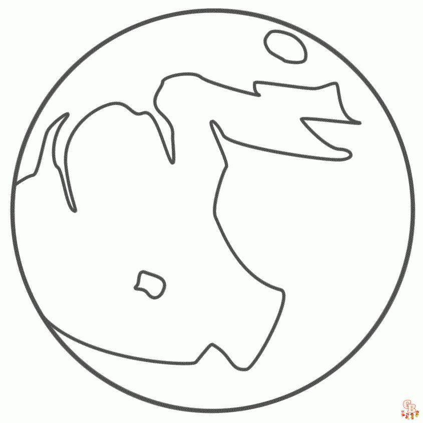 Moon Coloring Pages 1