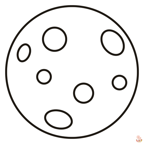 Moon Coloring Pages 1