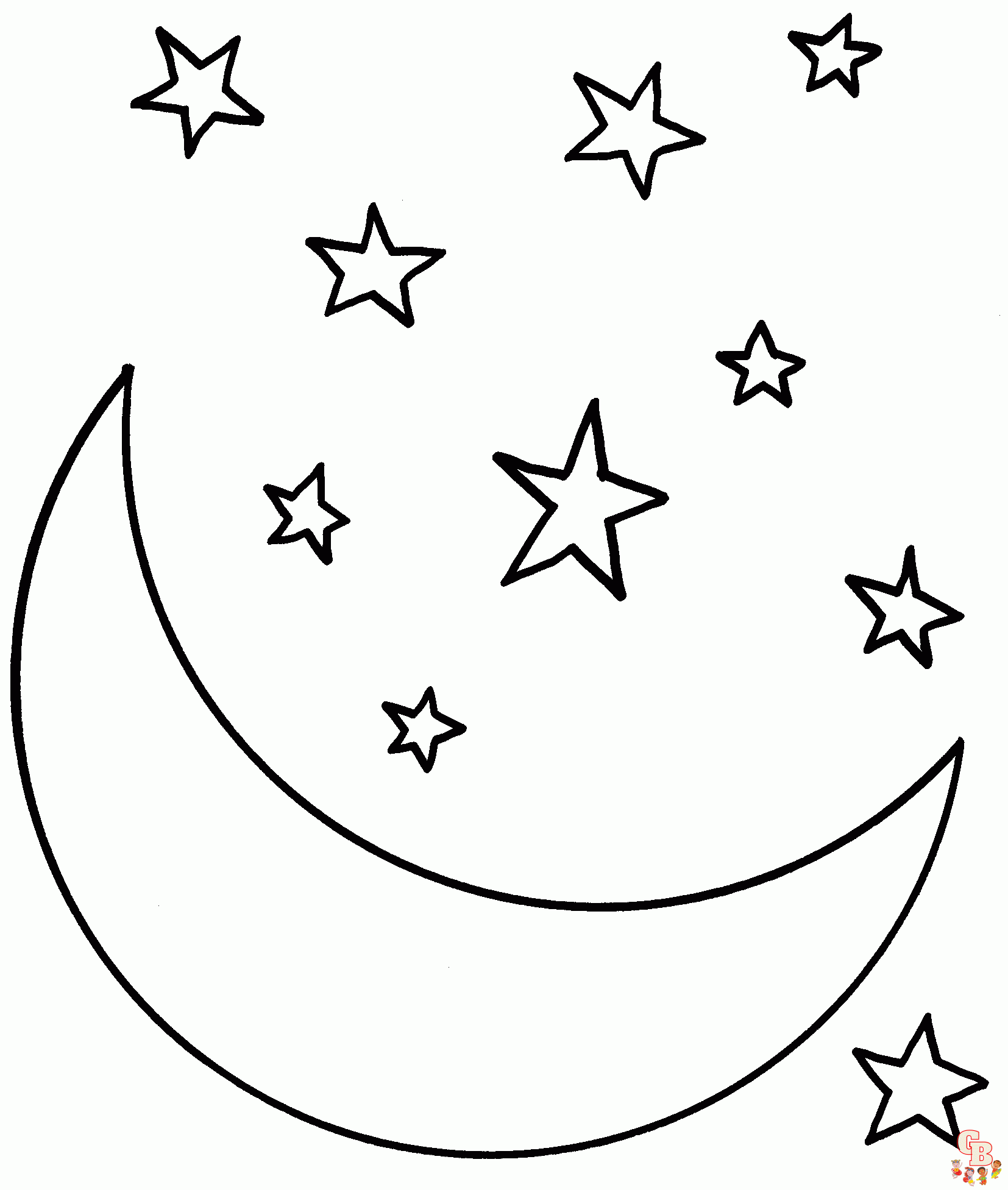 Moon Coloring Pages 2