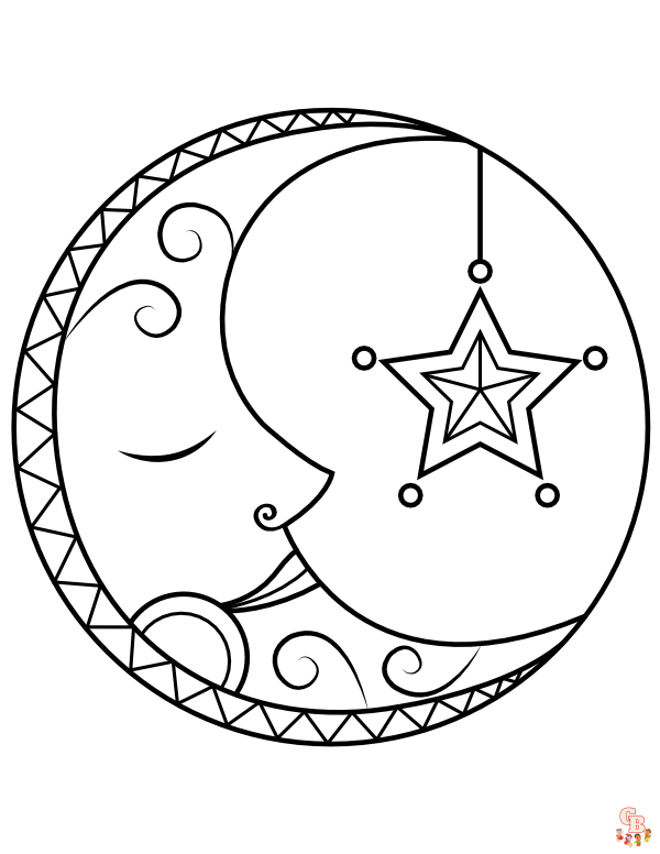 Moon Coloring Pages 3