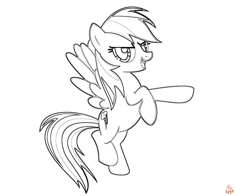 My Little Pony Rainbow Dash Coloring Pages 01