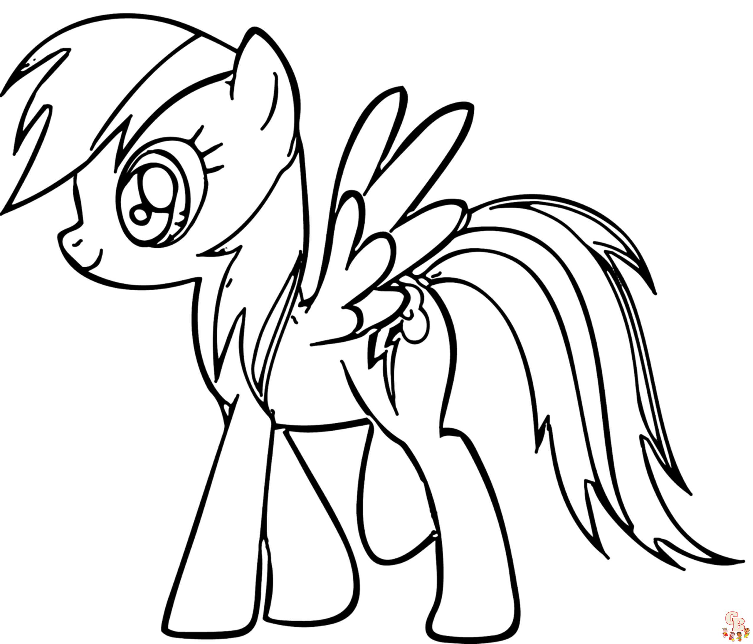 My Little Pony Rainbow Dash Coloring Pages 02