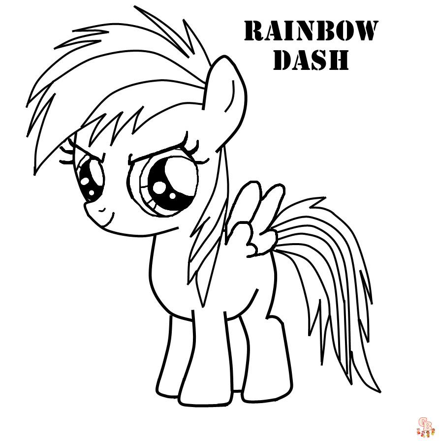 My Little Pony Rainbow Dash Coloring Pages 03