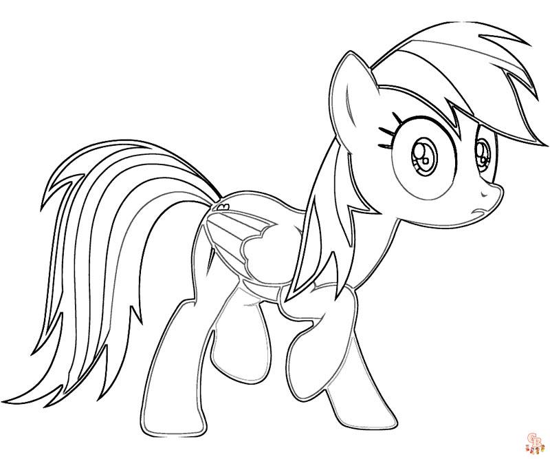 My Little Pony Rainbow Dash Coloring Pages 04