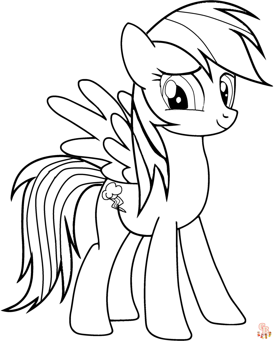 My Little Pony Rainbow Dash Coloring Pages 07