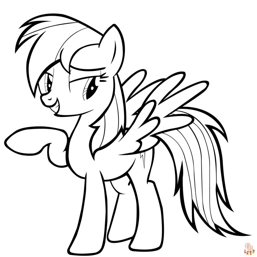 My Little Pony Rainbow Dash Coloring Pages 10