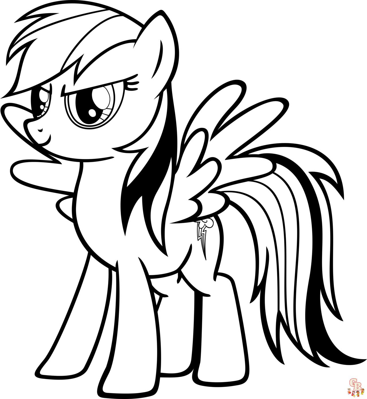 My Little Pony Rainbow Dash Coloring Pages 12