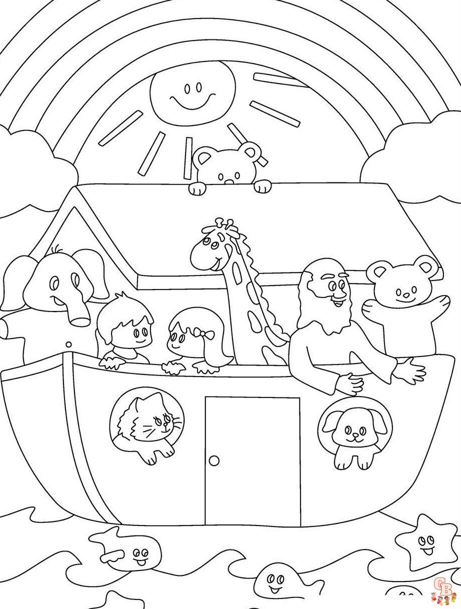 Noahs Ark Animals Coloring Pages 1