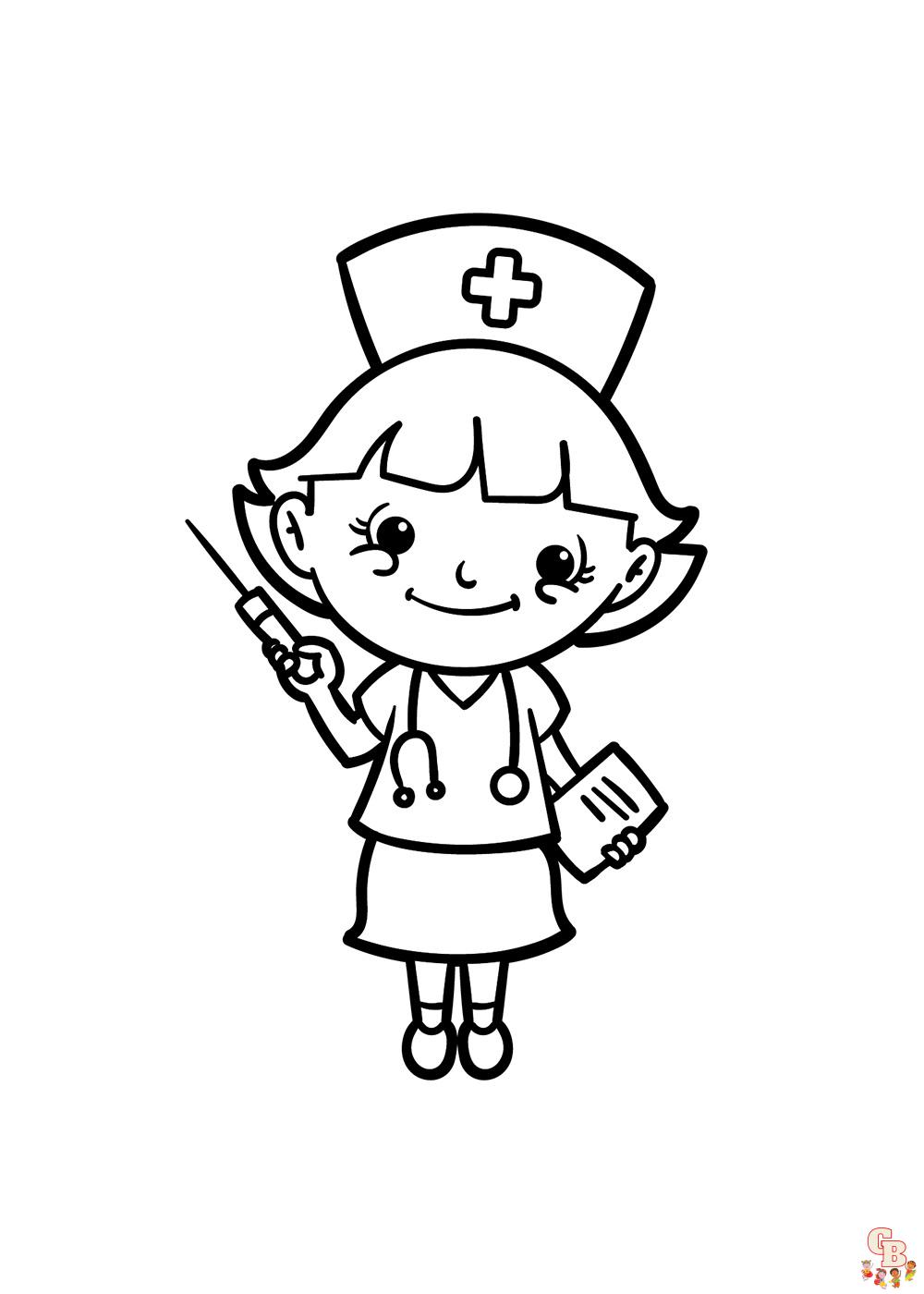 Nurse Coloring Pages 1