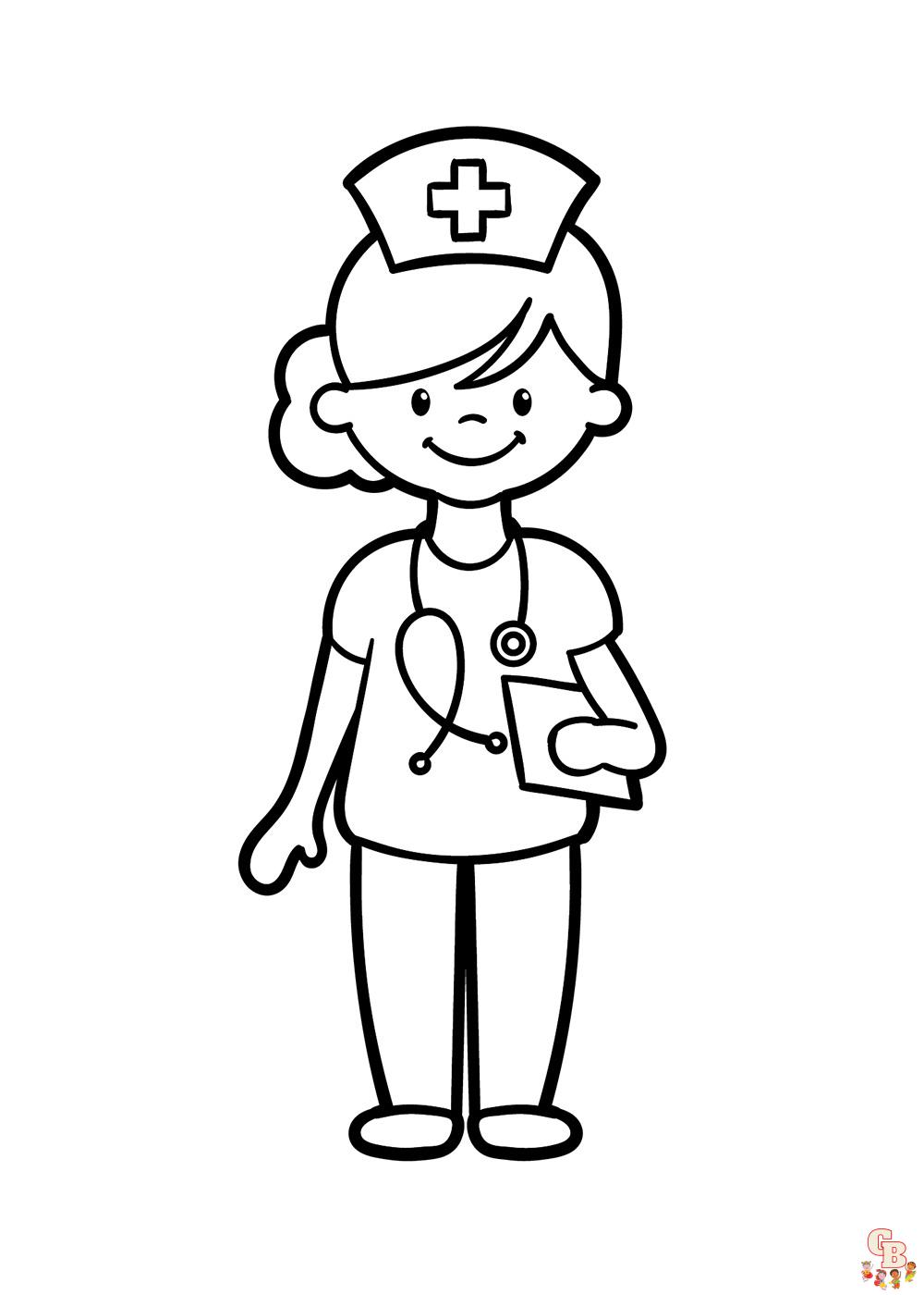 Nurse Coloring Pages 6