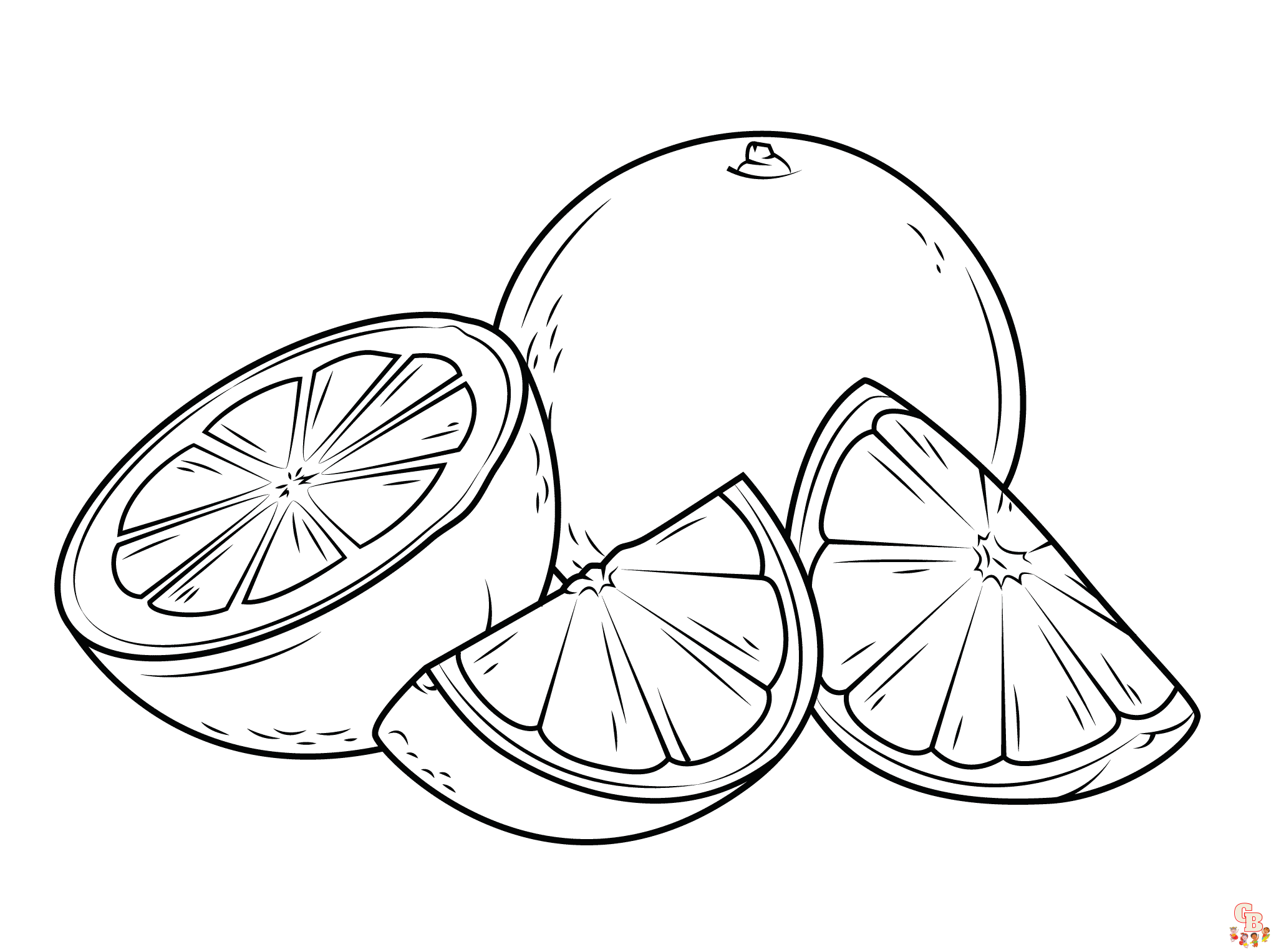 Orange Coloring Pages 2