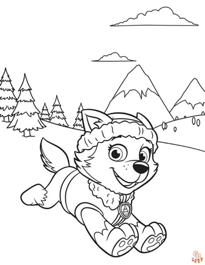 Paw Patrol Christmas Coloring Pages 3