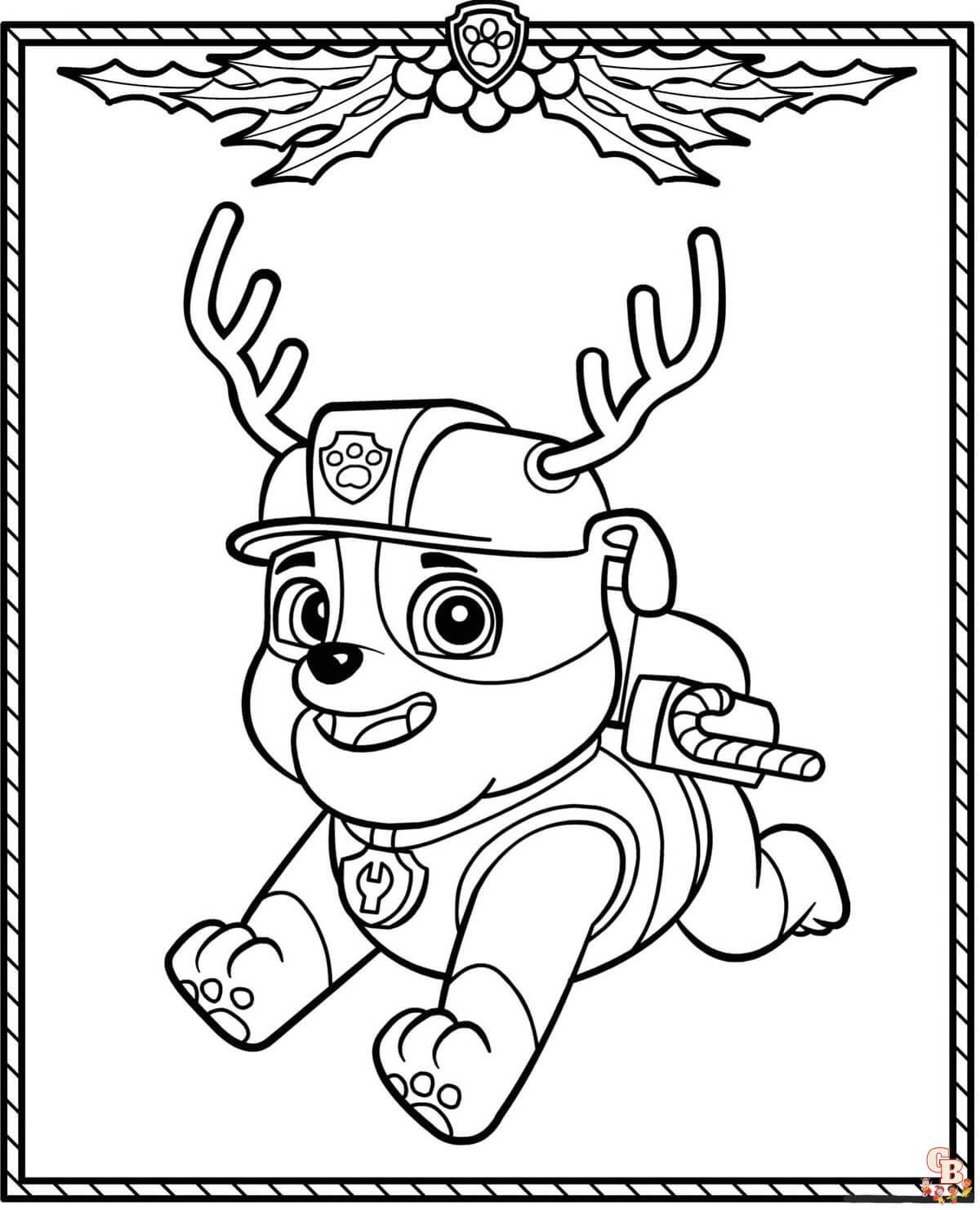 Paw Patrol Christmas Coloring Pages 8