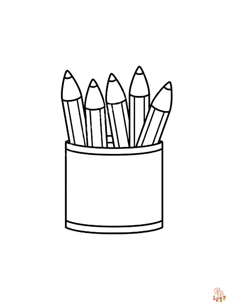 Pencil Coloring Pages 7