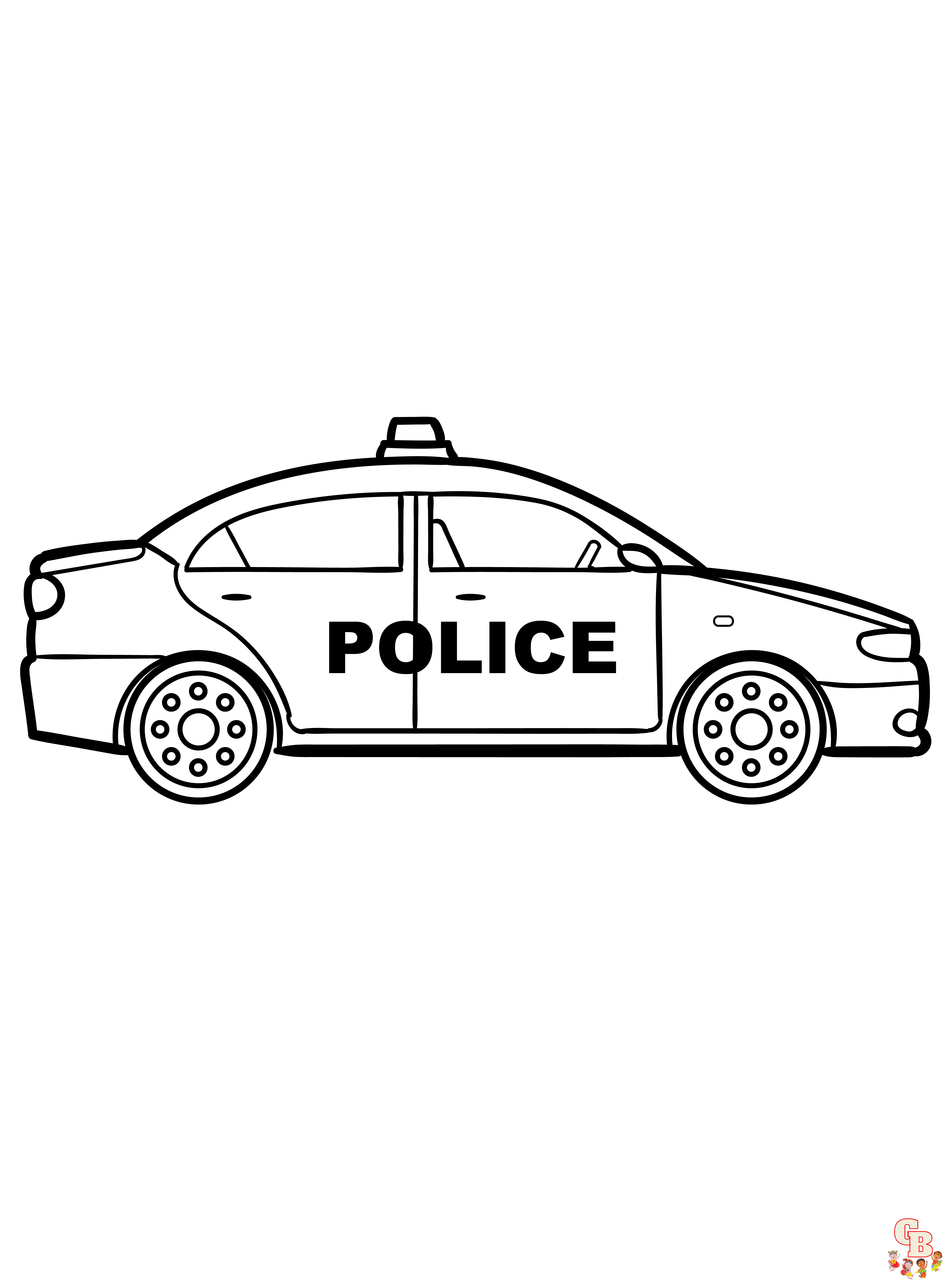 Police Car Coloring Pages 1