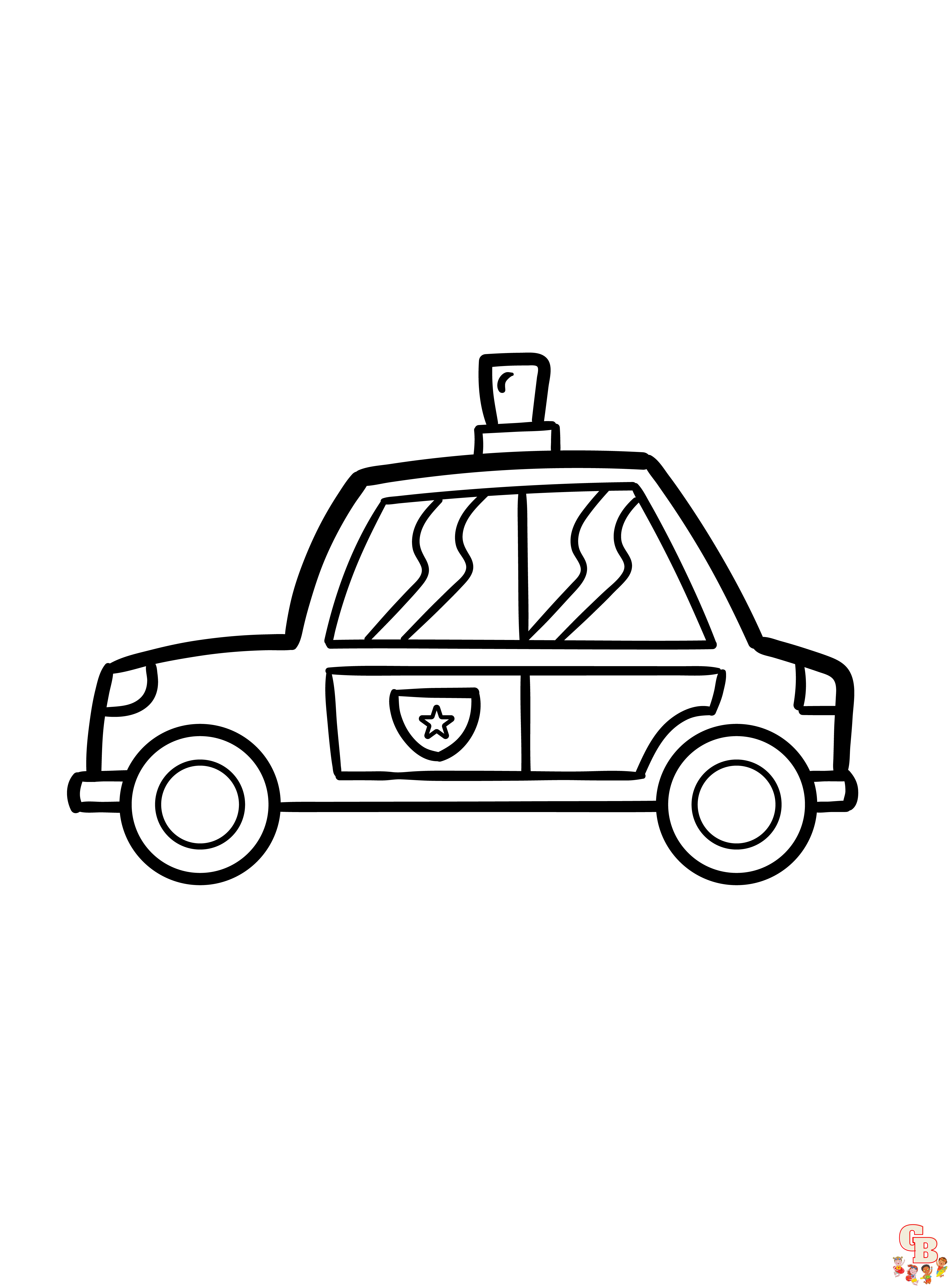 Police Car Coloring Pages 2