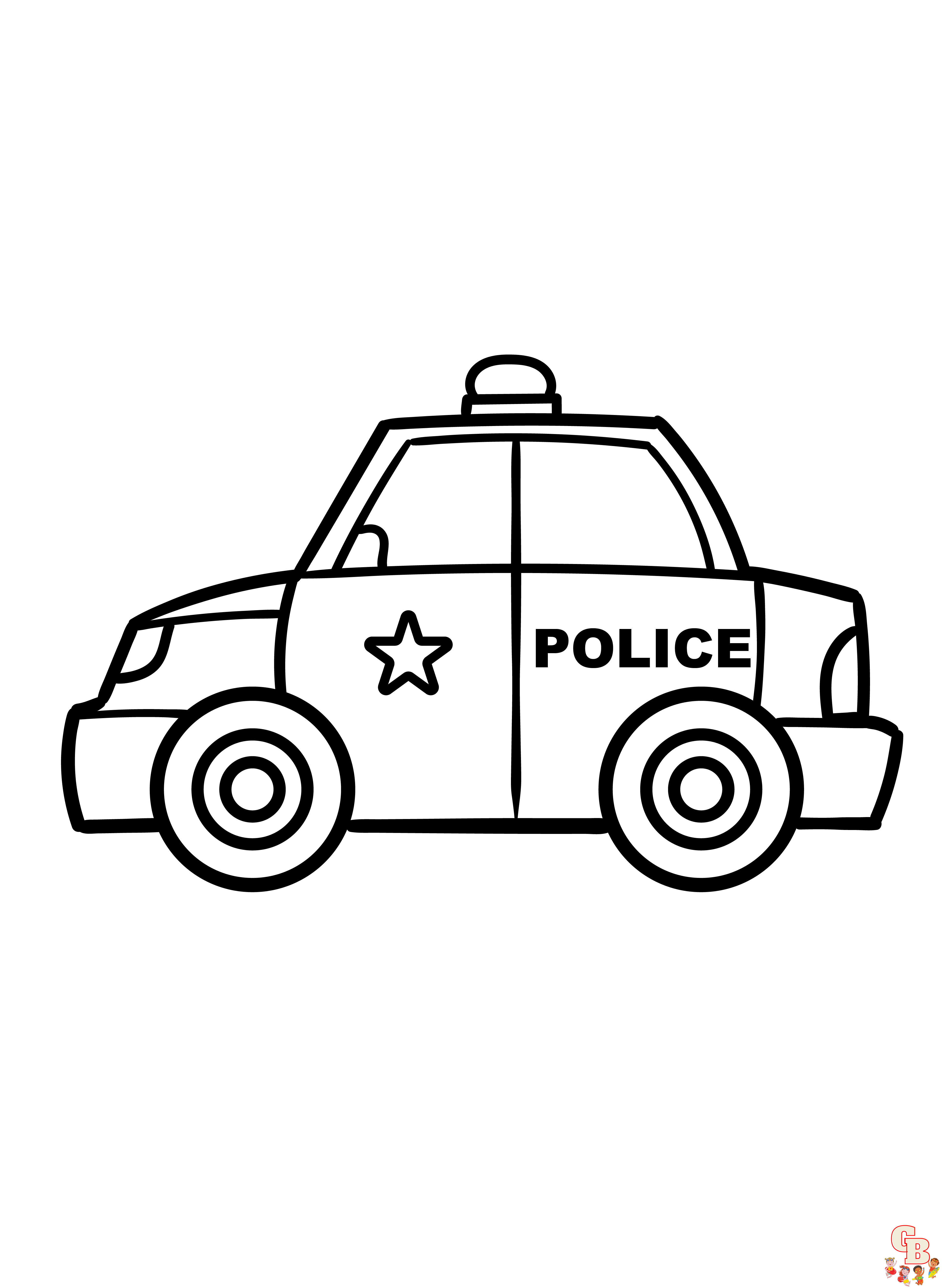 Police Car Coloring Pages 3