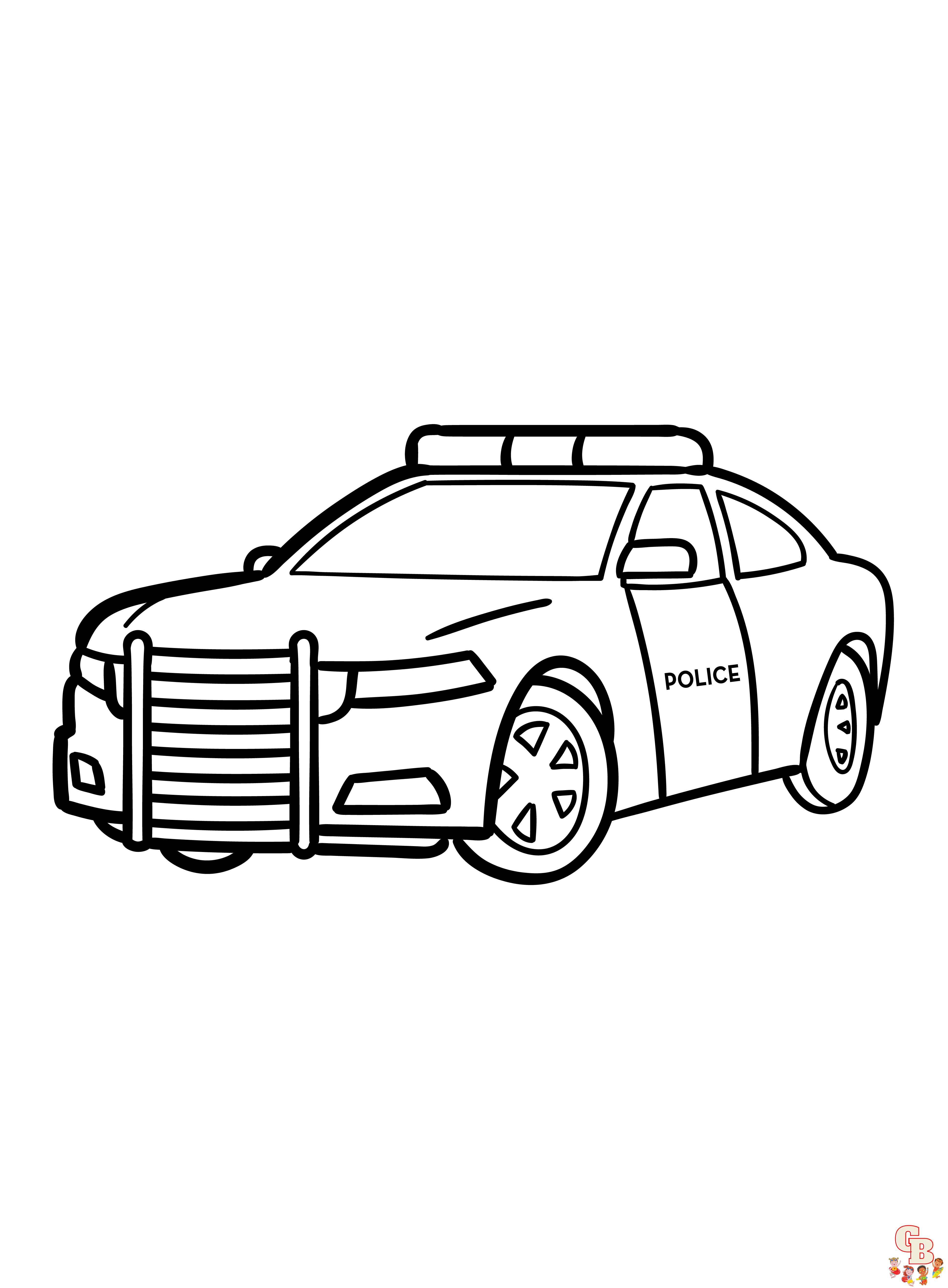 Police Car Coloring Pages 4