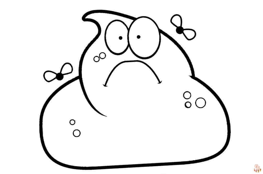 Poop Coloring Pages 1