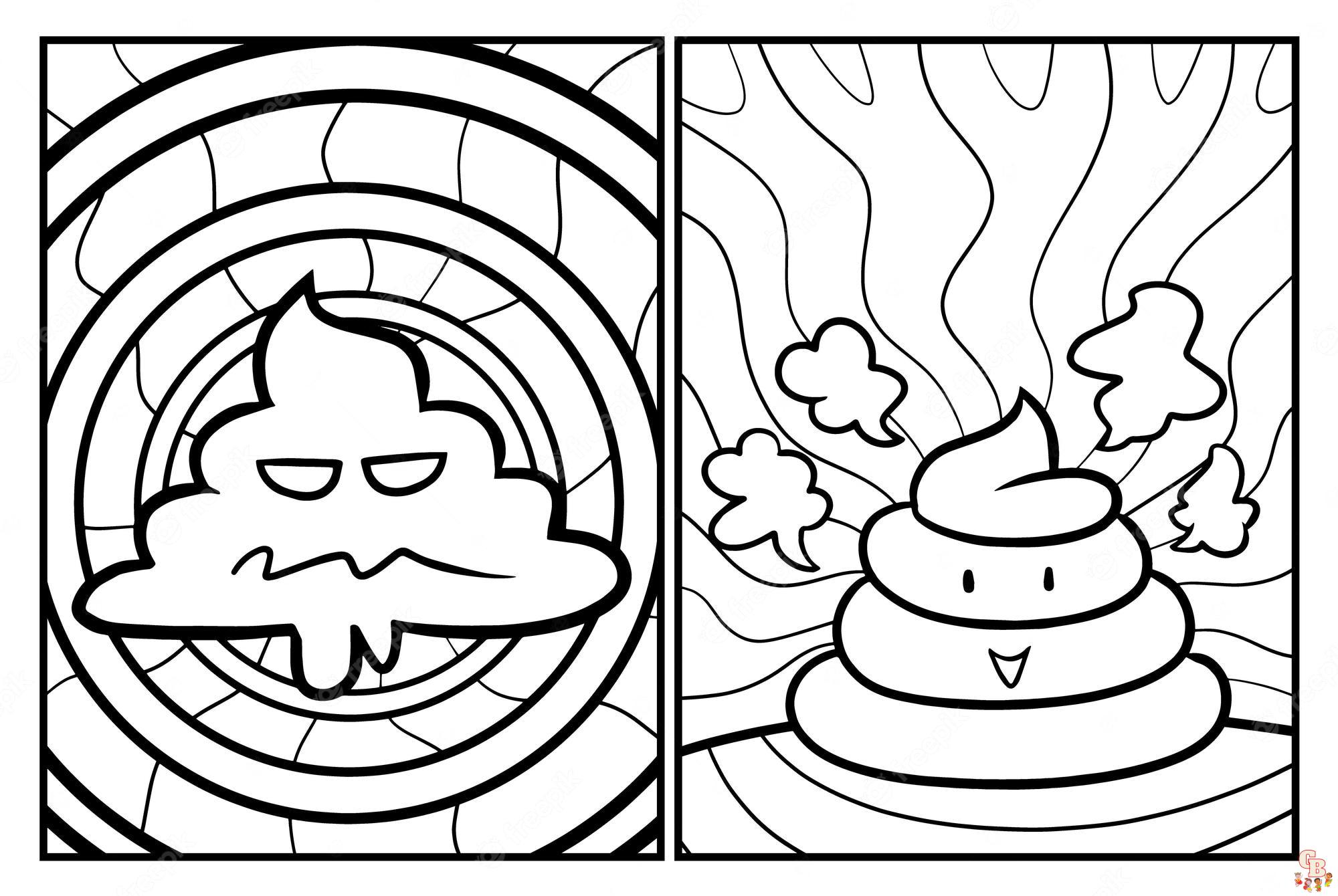 Poop Coloring Pages 3