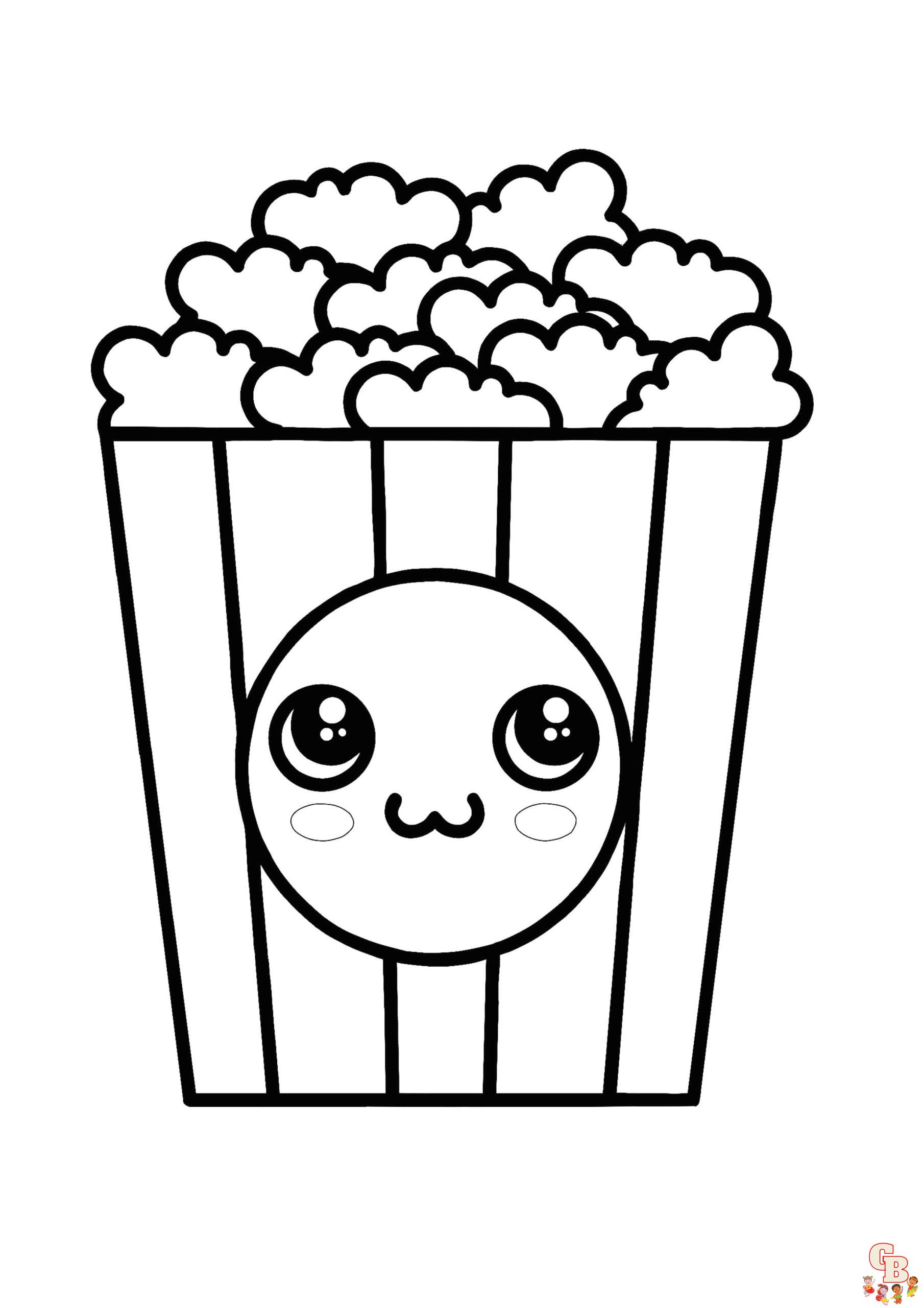 Popcorn Coloring Pages 1