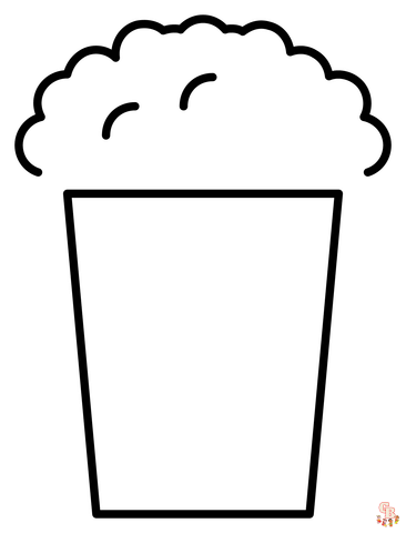 Popcorn Coloring Pages 1