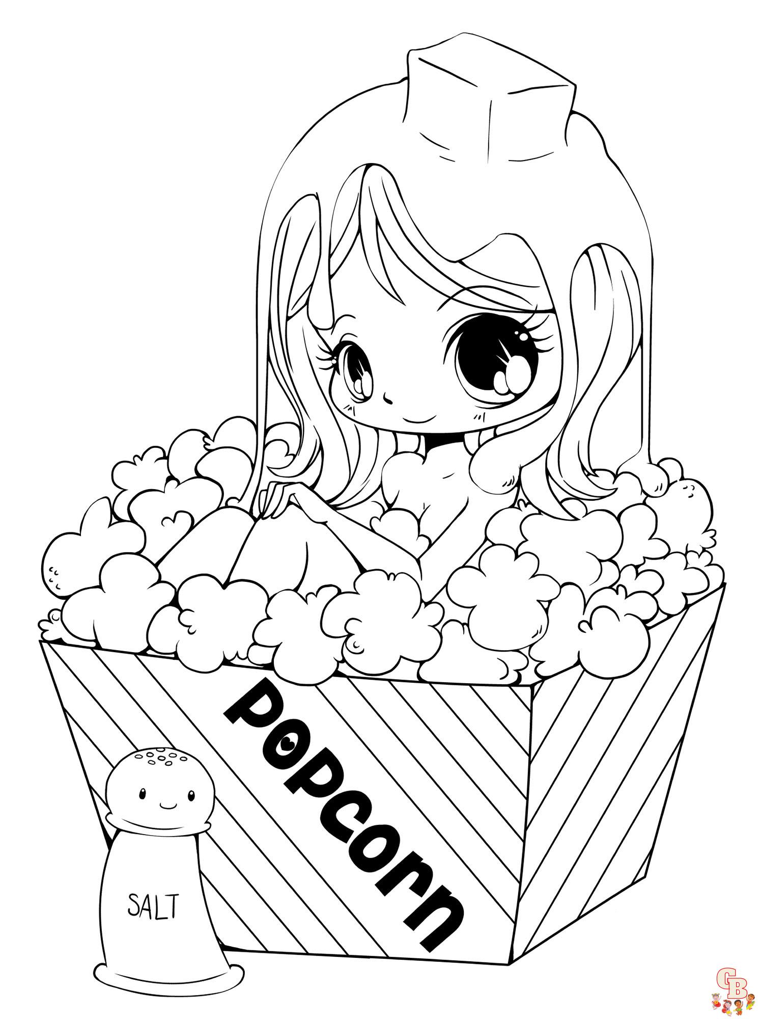 Popcorn Coloring Pages 2