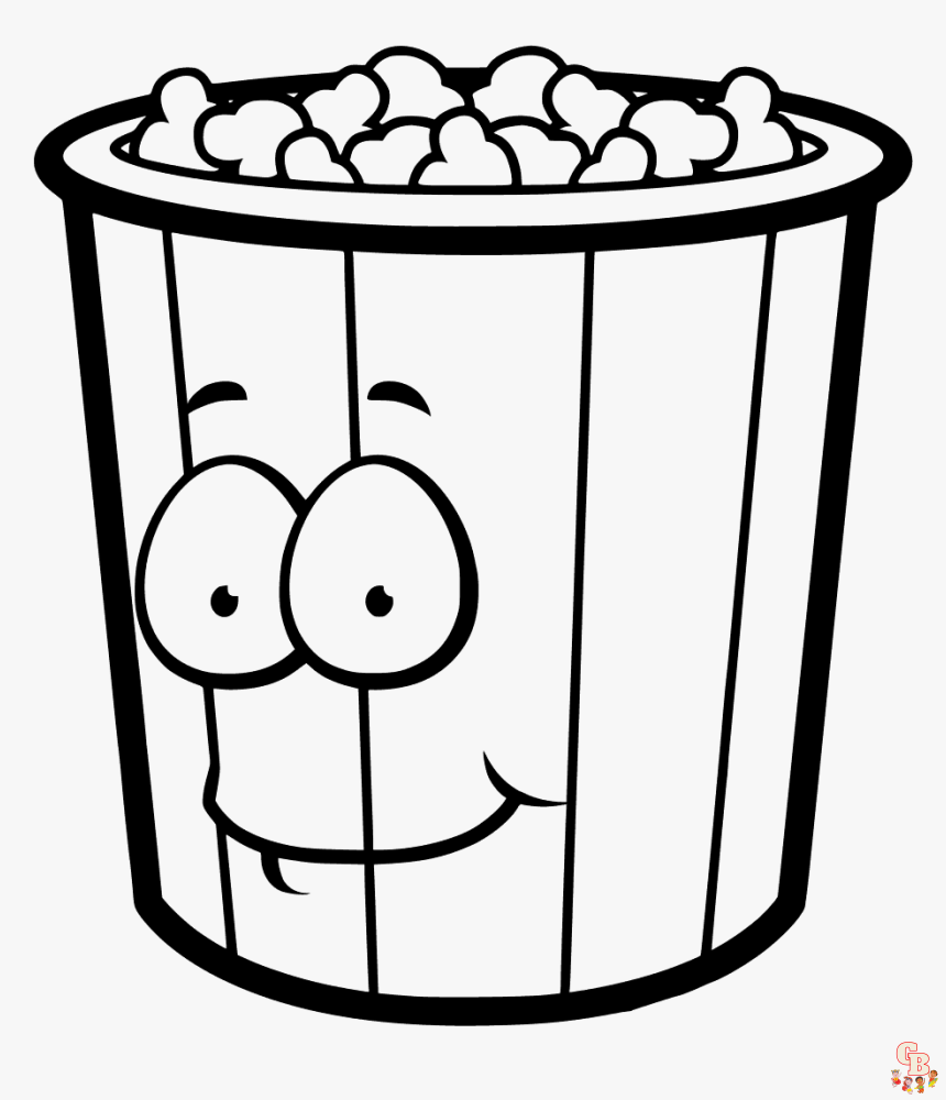 Popcorn Coloring Pages 2