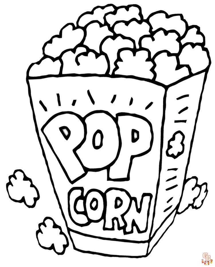 Popcorn Coloring Pages 3