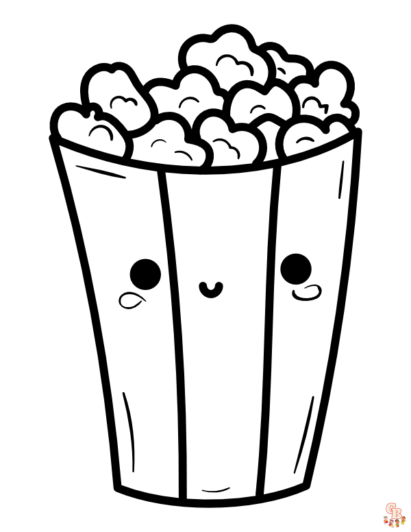 Popcorn Coloring Pages 3