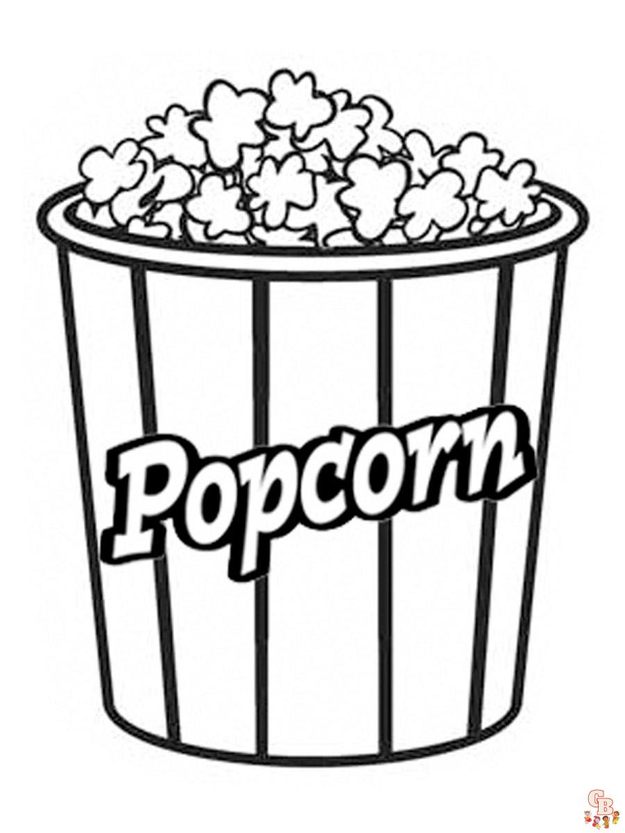 Popcorn Coloring Pages 4