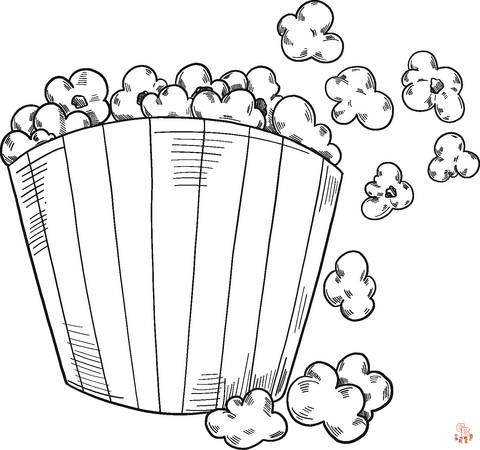 Popcorn Coloring Pages 4