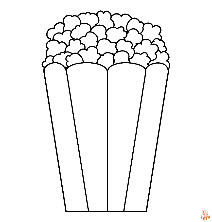 Popcorn Coloring Pages 6