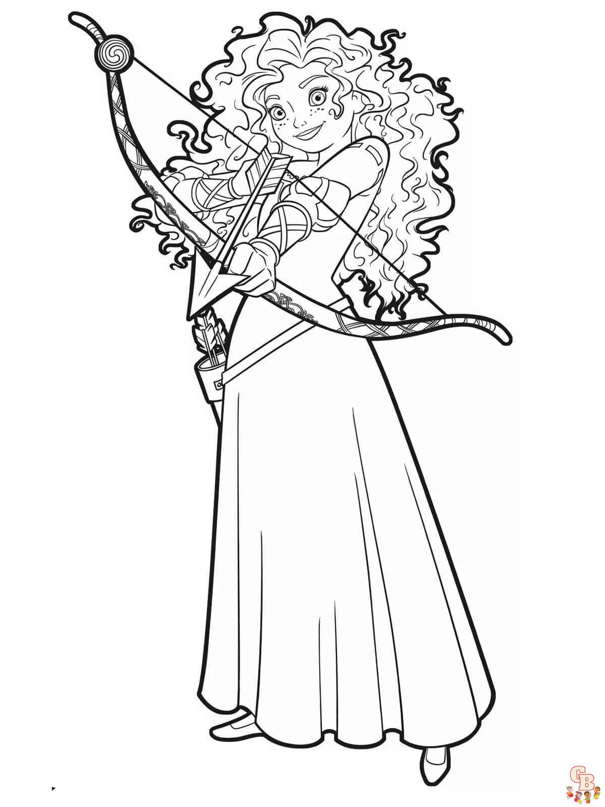 Princess Merida Coloring Pages 3